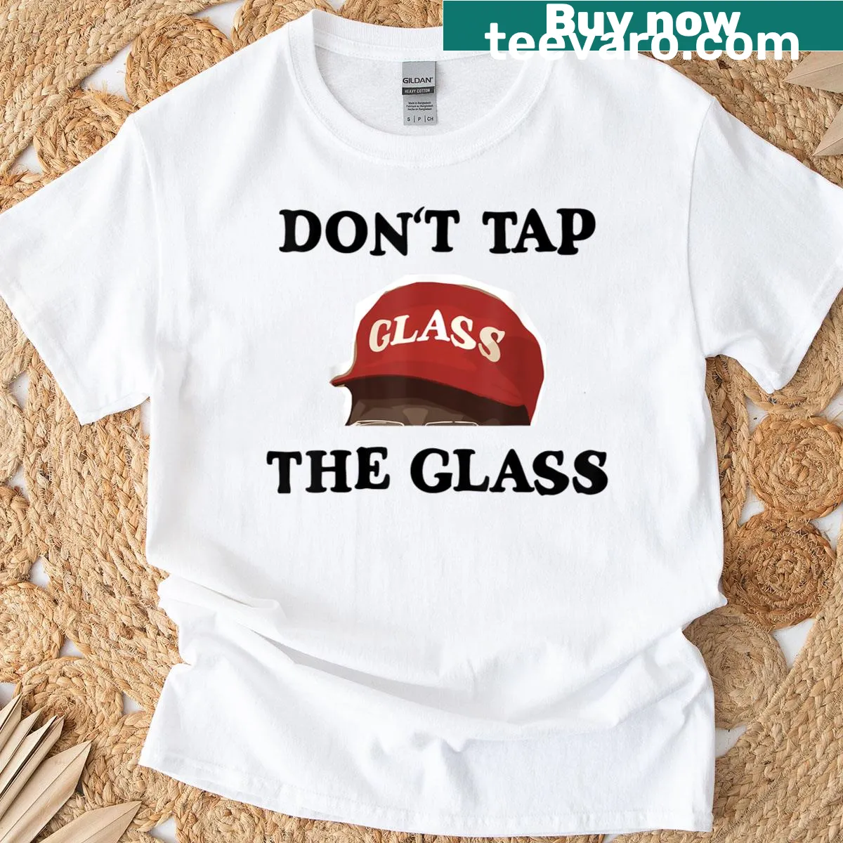 Humorous t-shirt with aquarium warning phrase — on a men's t-shirt