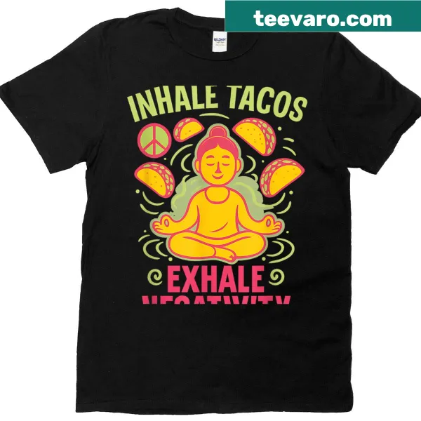 Playful tee featuring a taco graphic with a positive message