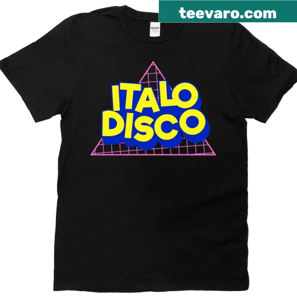 T-shirt featuring artwork inspired by Italo Disco music