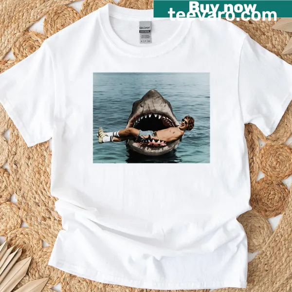 Graphic inspired by Jaws movie with film-themed typography