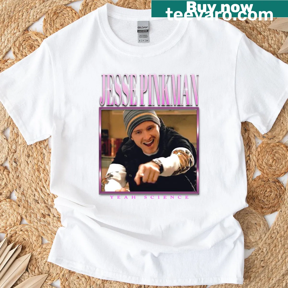 Illustrative Jesse Pinkman t-shirt inspired by a popular series — on a men's t-shirt