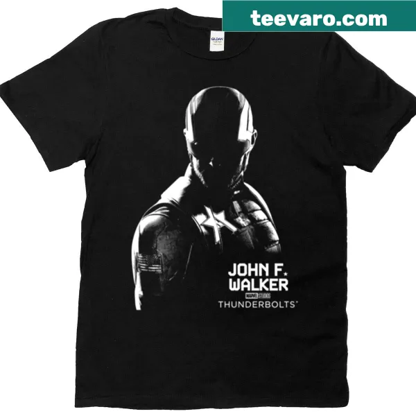 T-shirt featuring design inspired by John F. Walker