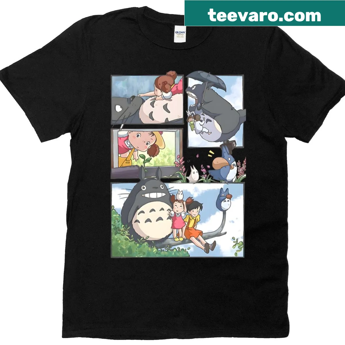 Kawaii t-shirt featuring a cute flying monster illustration from Japan — on a men's t-shirt