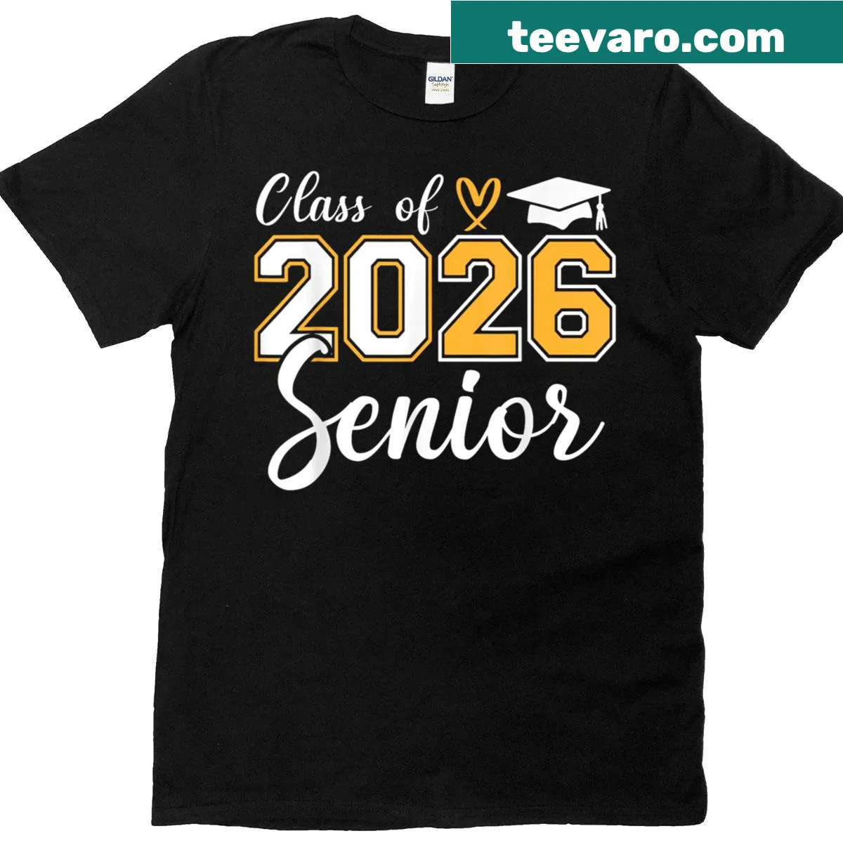 Commemorative senior year t-shirt for the last first day of school, 2026. — on a men's t-shirt