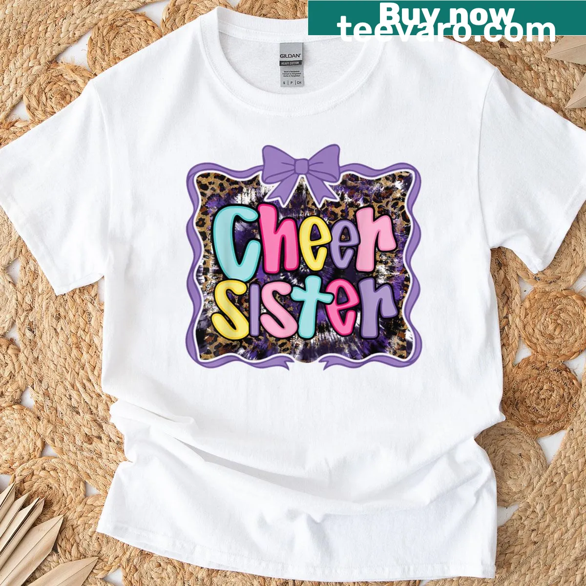 Cute cartoon cheerleader graphic t-shirt for kids — on a men's t-shirt