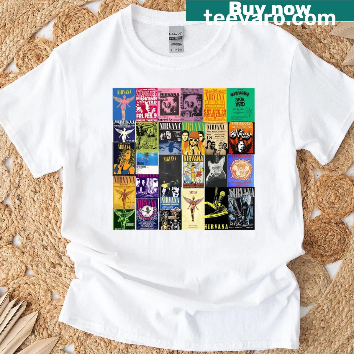 Concert t-shirt celebrating various music genres. — on a men's t-shirt