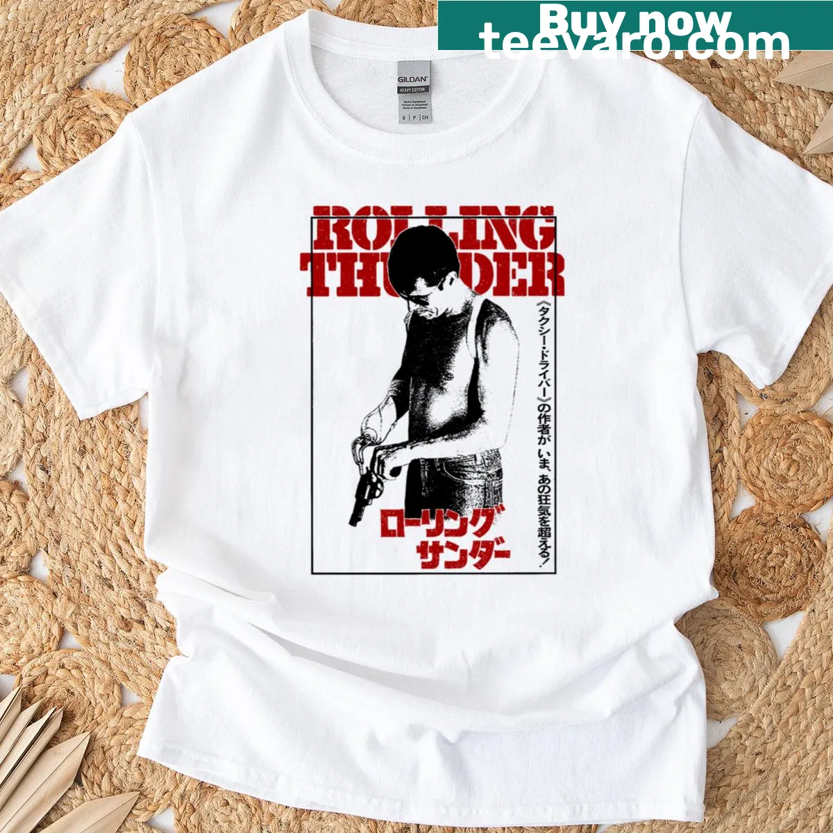 Patriotic t-shirt with Major Charles Rane graphic — on a men's t-shirt