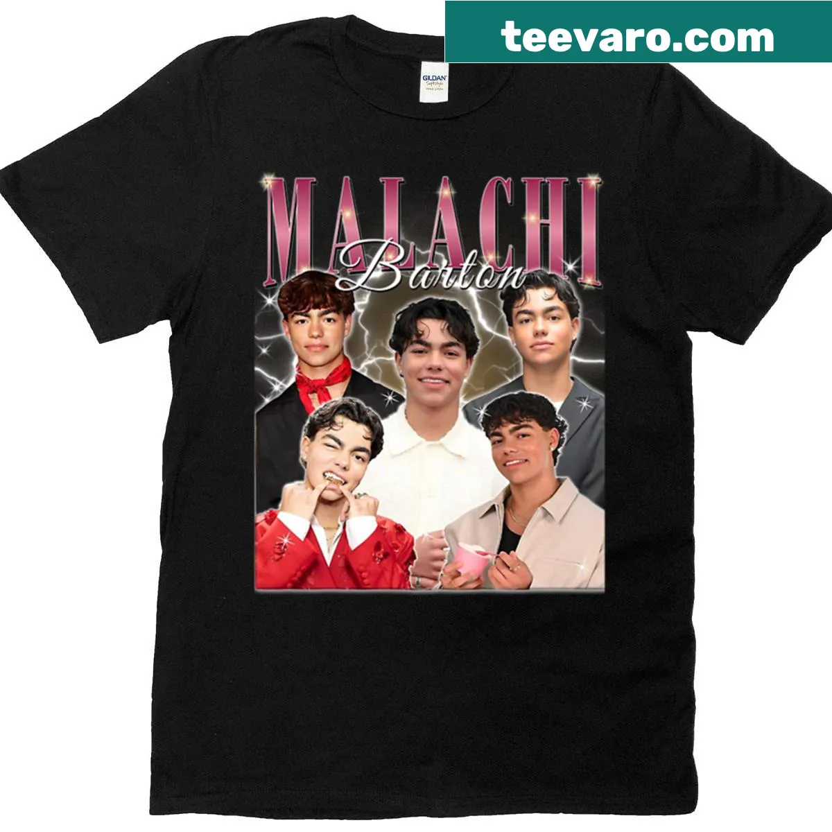 Vintage bootleg 90s style T-shirt featuring Malachi — on a men's t-shirt