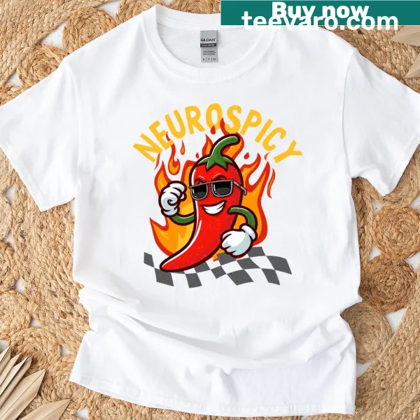 Neurospicy Autism Awareness t-shirt with bold text design