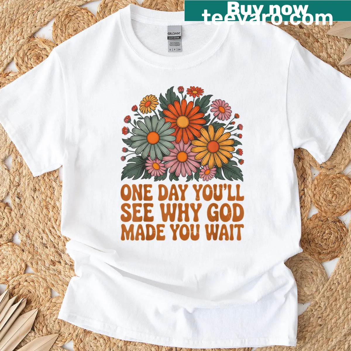 T-shirt featuring an inspirational Bible verse — on a men's t-shirt