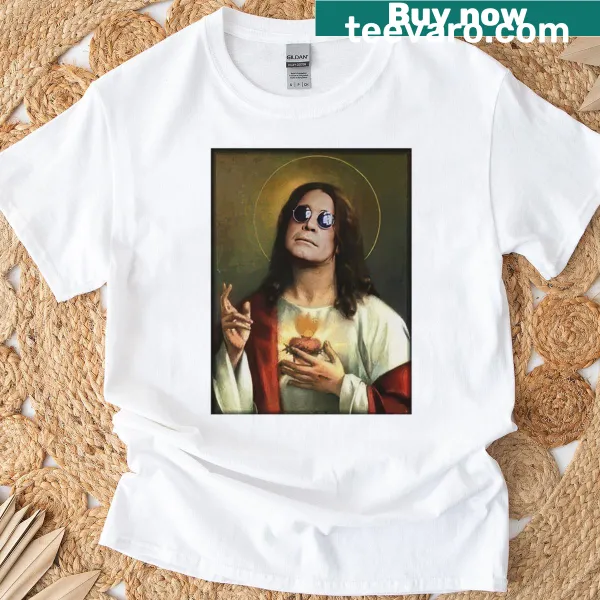 Vintage retro Ozzy Jesus t-shirt featuring a unique design.