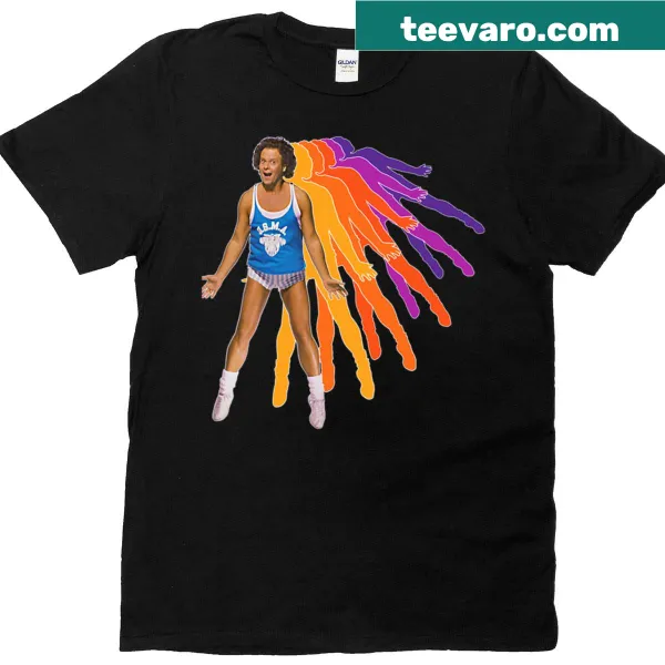 Retro T-shirt with humorous fanart inspired by Richard Simmons.