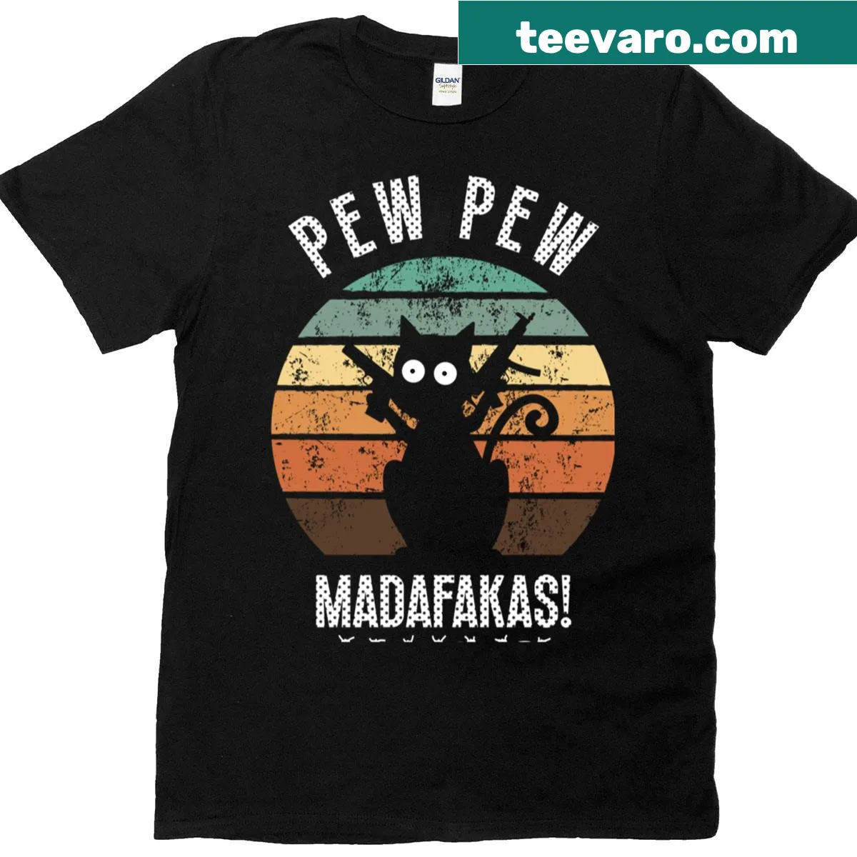 Vintage-style humor t-shirt featuring cats and playful text — on a men's t-shirt
