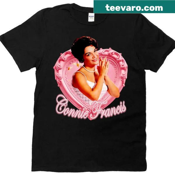 Vintage-style Pink Love t-shirt with a romantic framed design