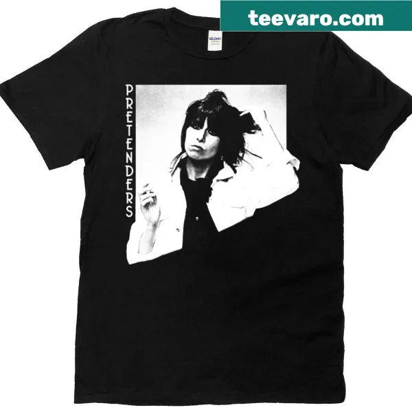 Retro portrait of Pretenders band on vintage style t-shirt