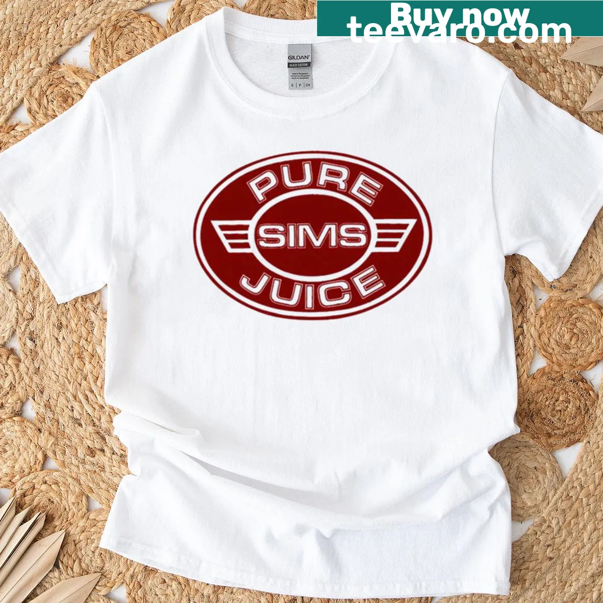 Cartoon skateboard design on a Pure Juice Sims t-shirt — on a men's t-shirt