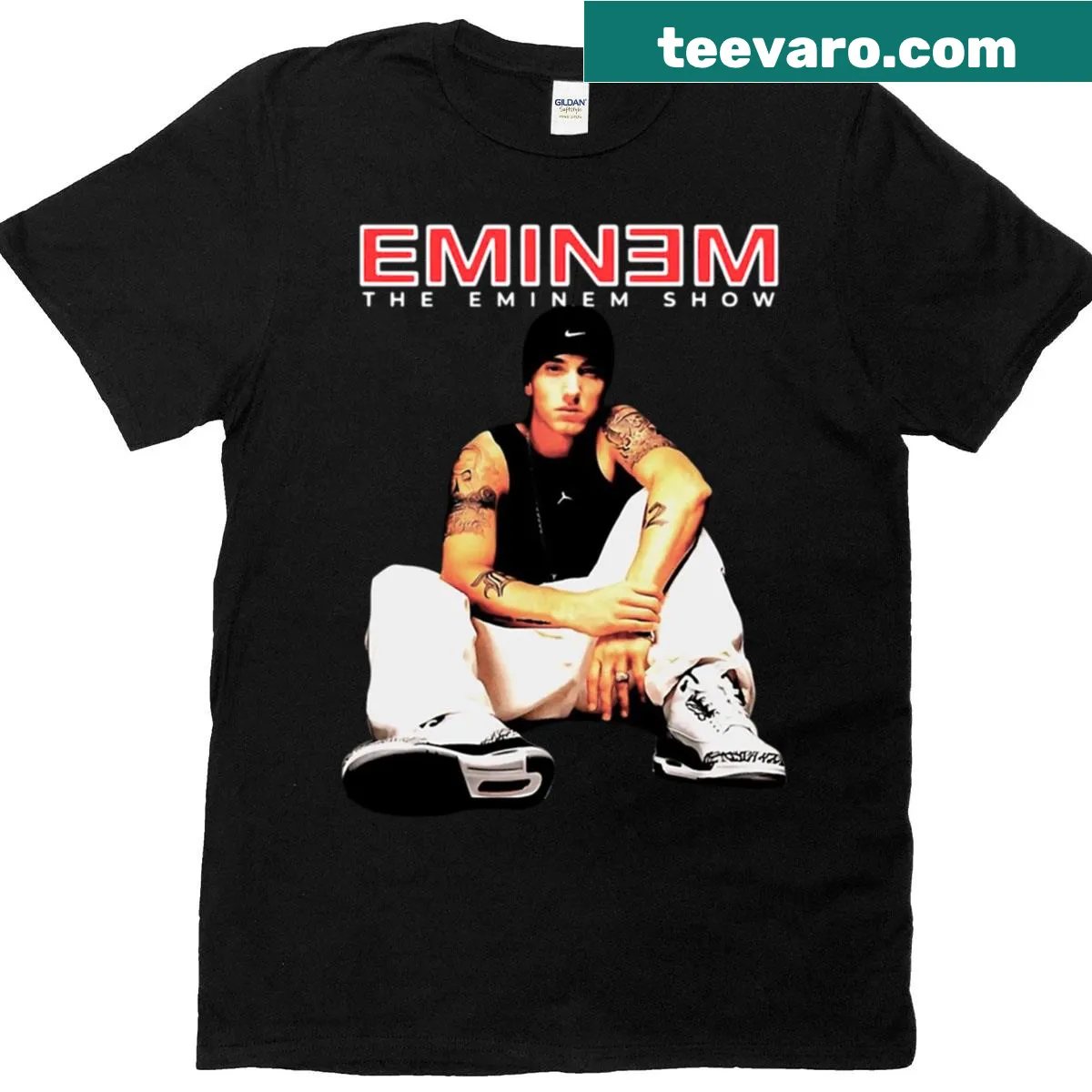 Vintage-style shirt with 'Emiinemm World' text celebrating rap culture — on a men's t-shirt