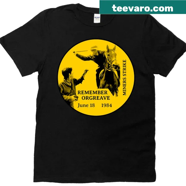 Commemorative T-shirt for Orgreave Miners Strike 1984