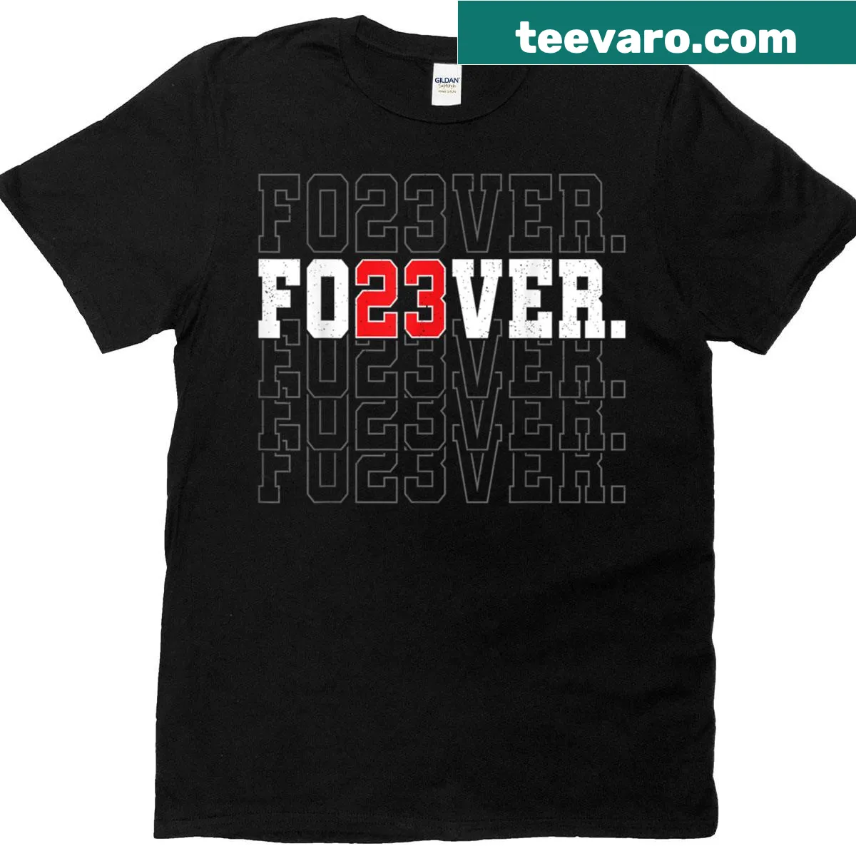 Retro sports tee featuring the number 23 in vintage design — on a men's t-shirt