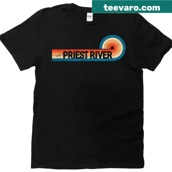 Vintage Priest River T-shirt celebrating the scenic city