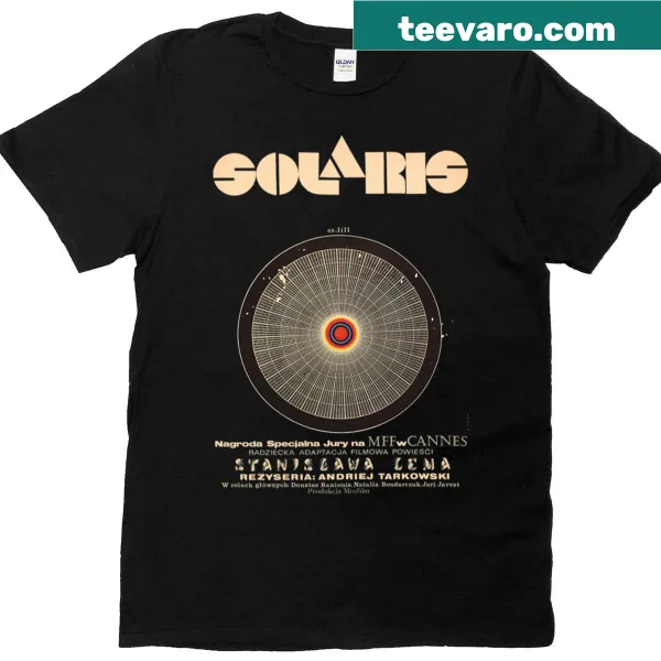 Vintage-style shirt inspired by Tarkovsky's Solaris with retro graphics