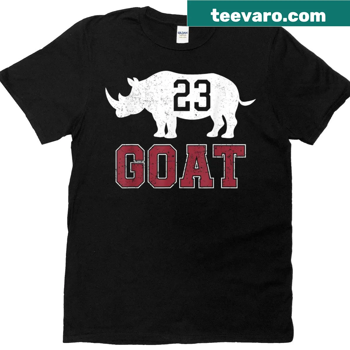 T-shirt featuring a badge-emblem design for Rhino Forever 23 Chicago baseball — on a men's t-shirt