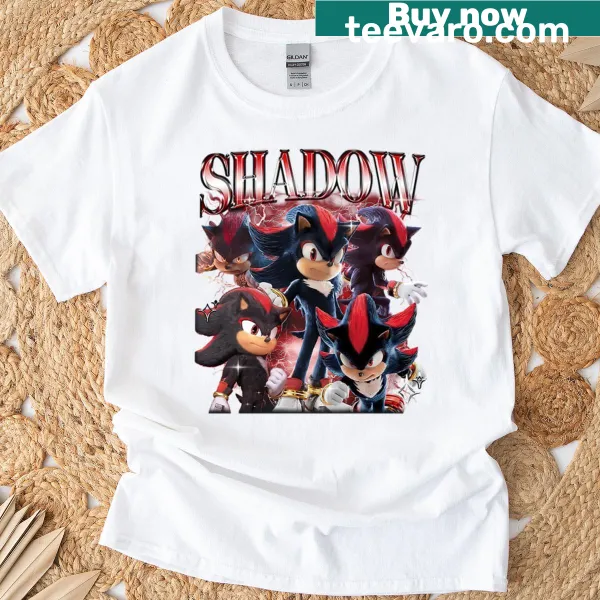 Vintage Shadow the Hedgehog T-shirt with distressed design