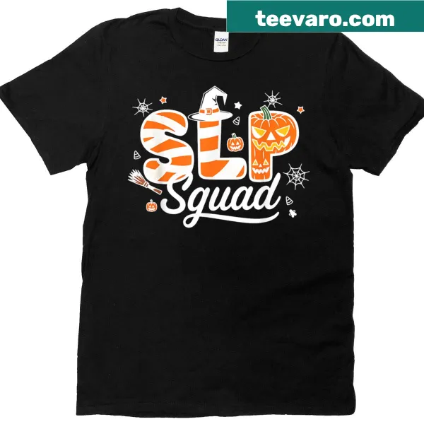 Cartoon pumpkin SLP Squad Halloween t-shirt