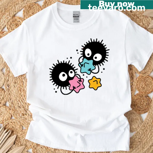 T-shirt featuring Soot sprites from Studio Ghibli