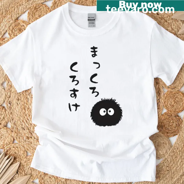 Vintage t-shirt featuring cartoon Soot Sprites from animation
