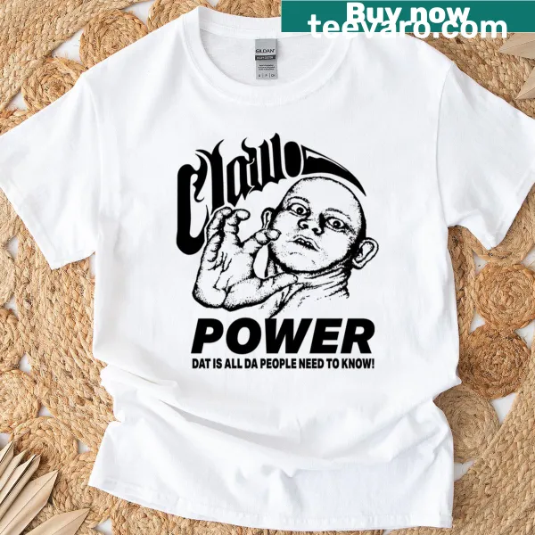 T-shirt featuring a playful claw graphic