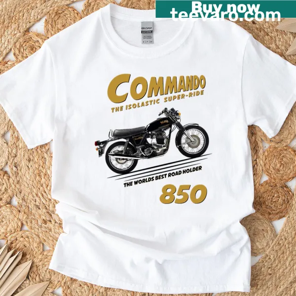 Illustrated design of the Commando 850 T-shirt