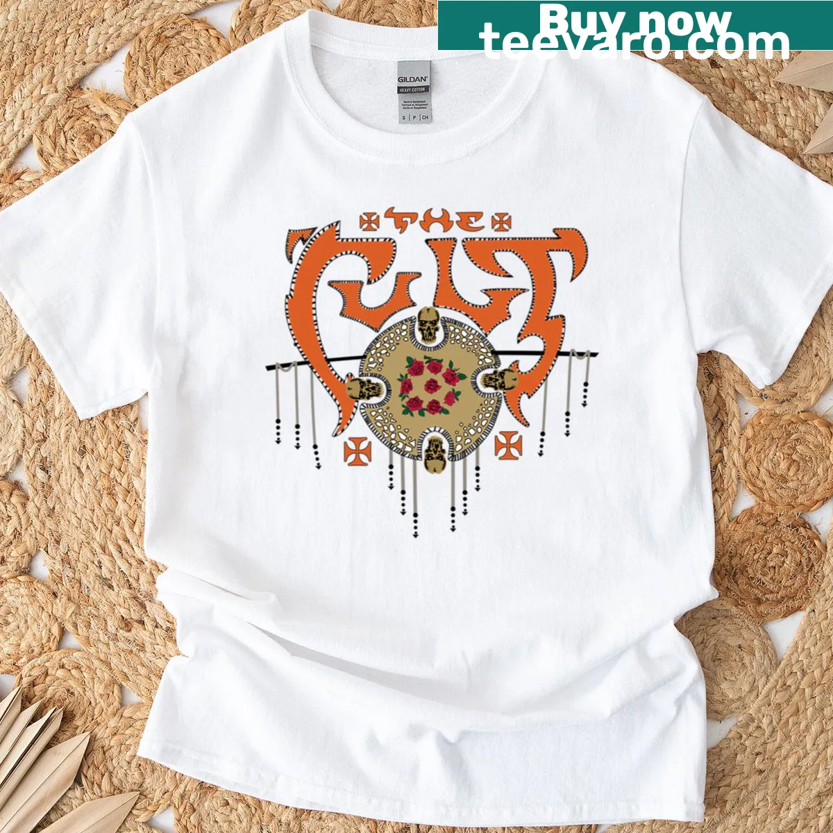 The Cult 1987 Electric Tour vintage tee with distressed graphics — on a men's t-shirt