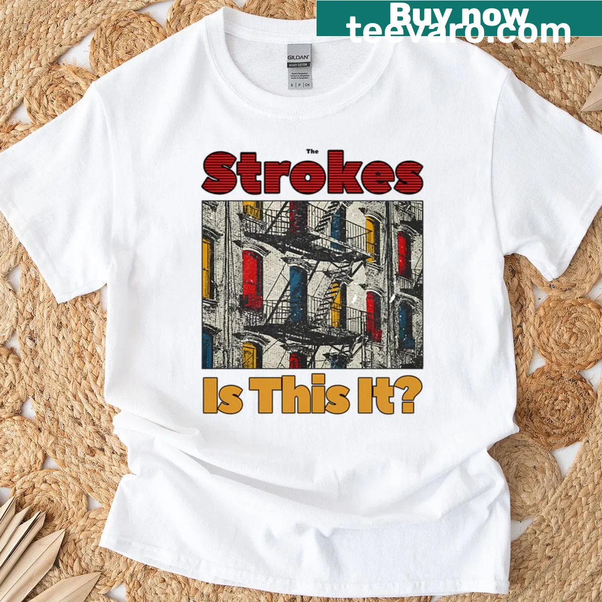 Vintage The Strokes T-shirt featuring nostalgic band design — on a men's t-shirt