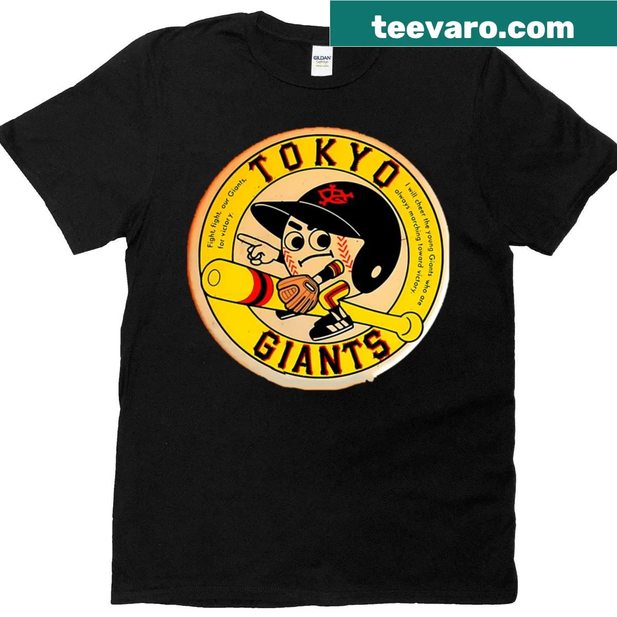 Vintage-style T-shirt featuring the Tokyo Giants logo — on a men's t-shirt