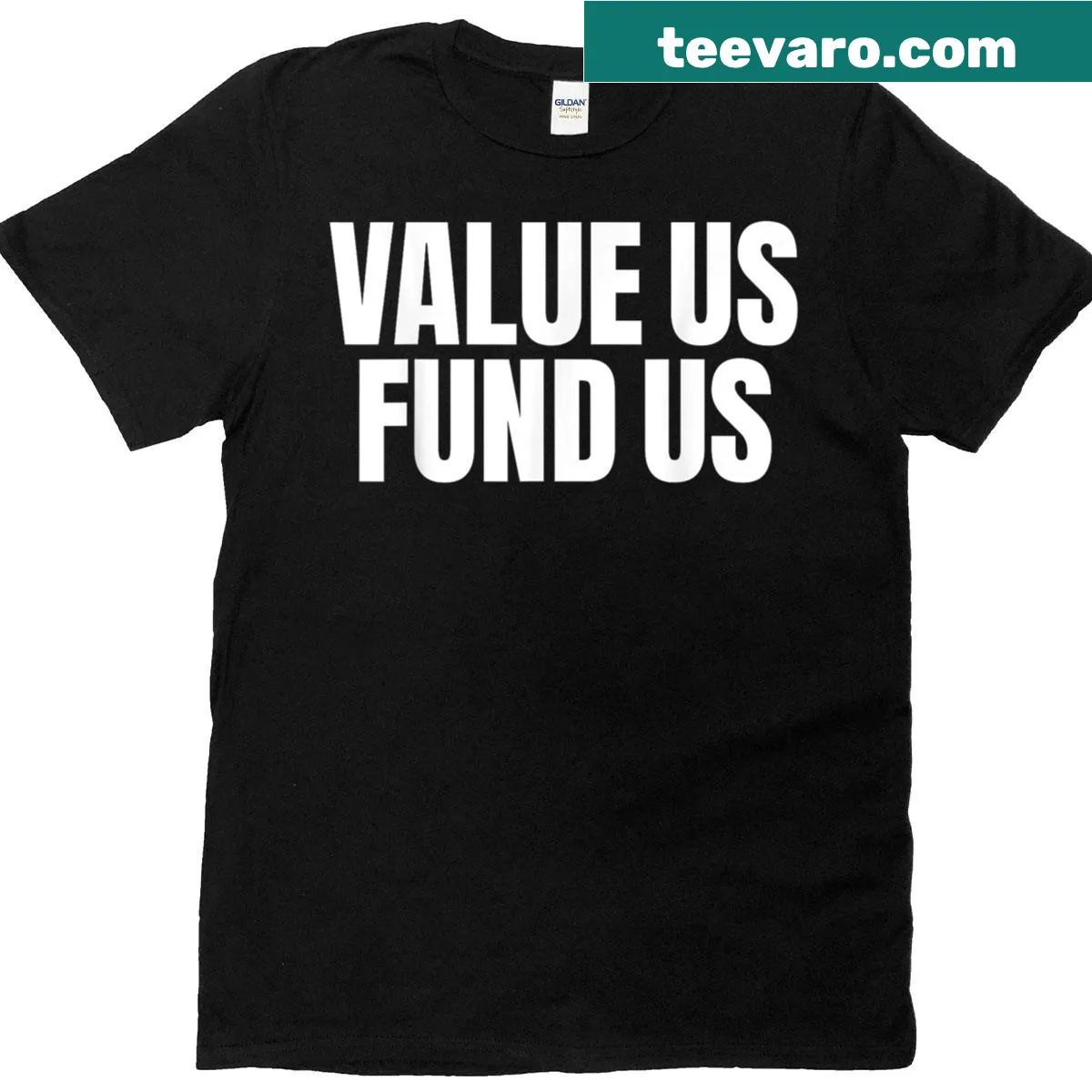 Typographic T-shirt emphasizing worker support and rights — on a men's t-shirt