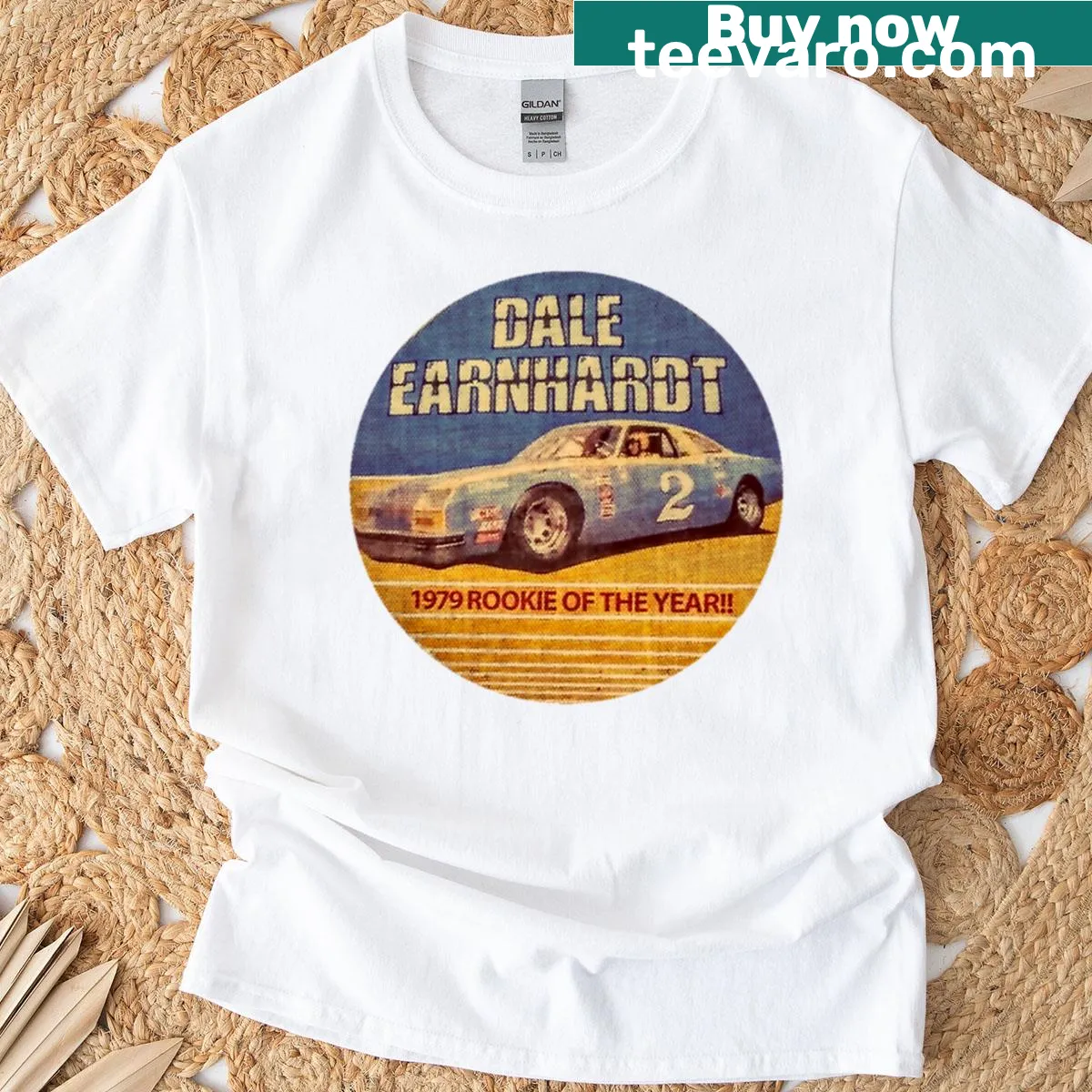 Vintage Dale Earnhardt T-shirt with classic logo print — on a men's t-shirt