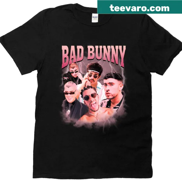 Oversized vintage Bad Bunny t-shirt with retro design