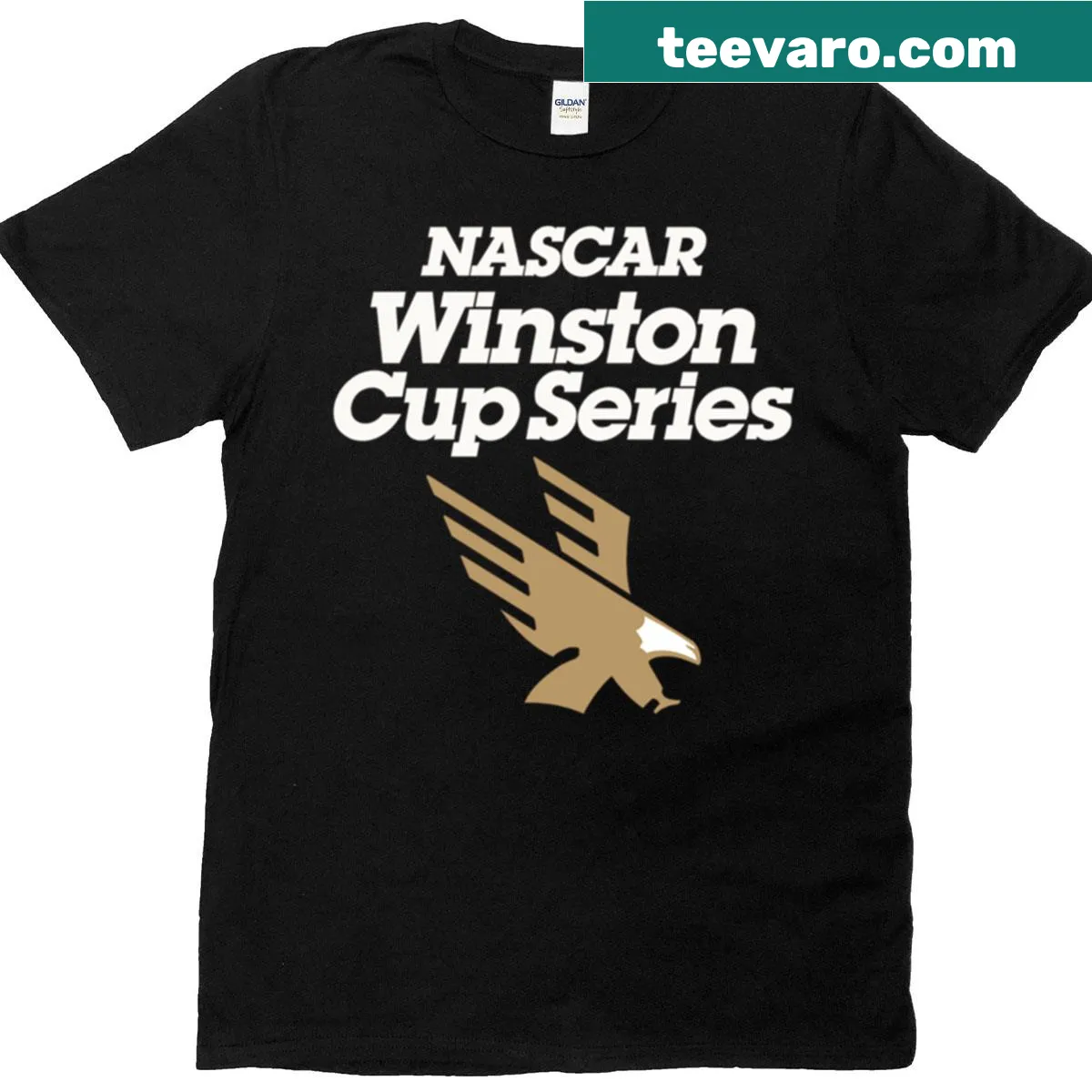 Vintage Cup Series t-shirt featuring classic racing imagery — on a men's t-shirt
