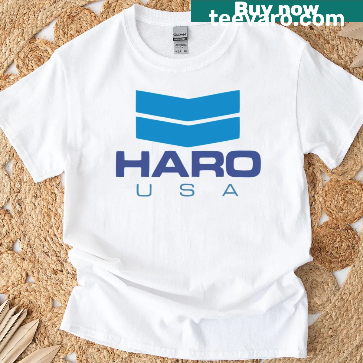 Vintage Haro BMX logo T-shirt featuring retro design — on a men's t-shirt