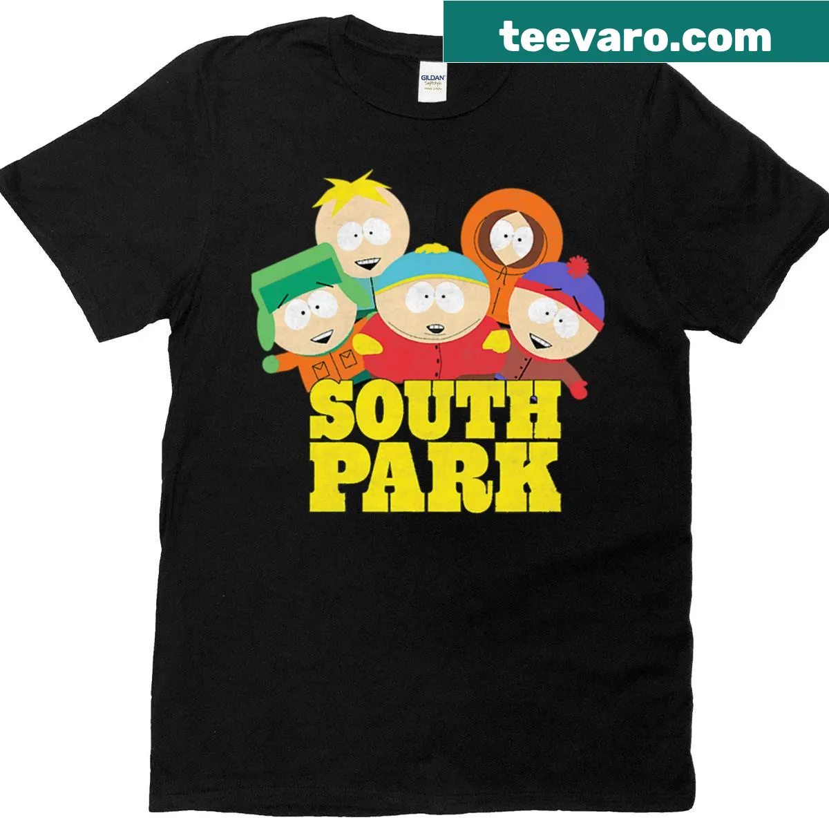 Vintage-style T-shirt with a nostalgic park gang graphic — on a men's t-shirt