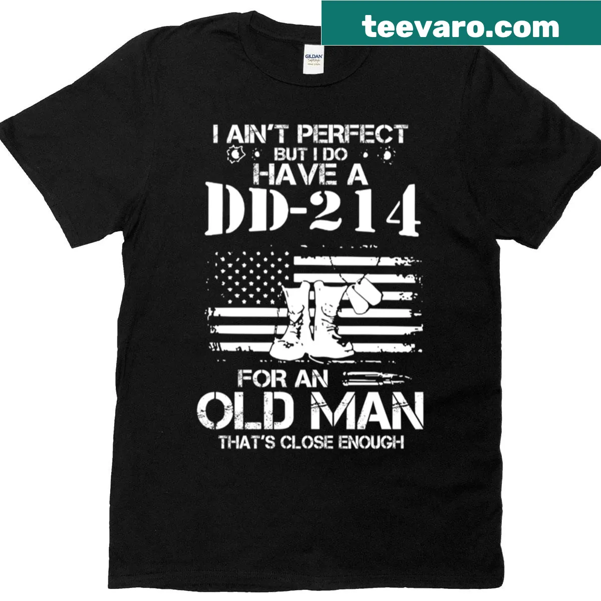 Vintage-style tee with the phrase about DD 214 for Vietnam veterans — on a men's t-shirt