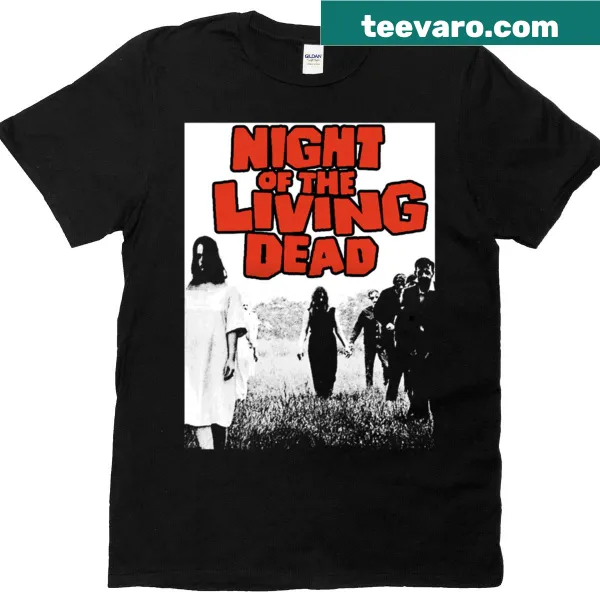 Retro t-shirt featuring a zombie movie print inspired by classic horror