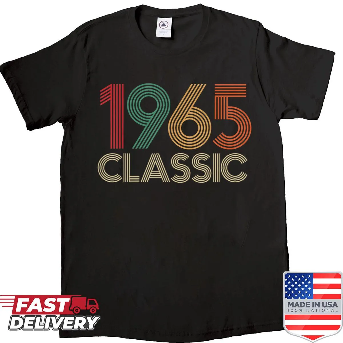 T-shirt celebrating the 60th birthday with 1965 graphic