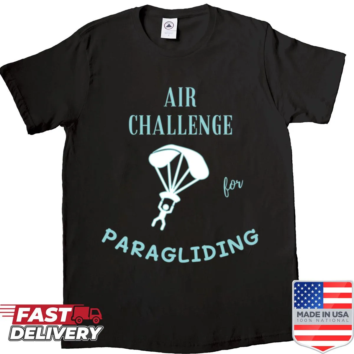 Illustrative design celebrating paragliding and air challenges