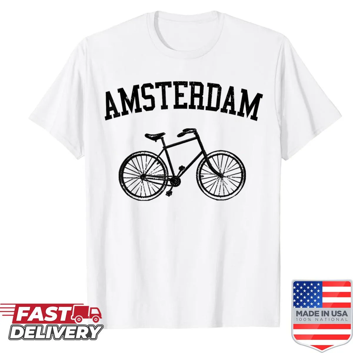 Vintage souvenir t-shirt featuring Amsterdam Netherlands design