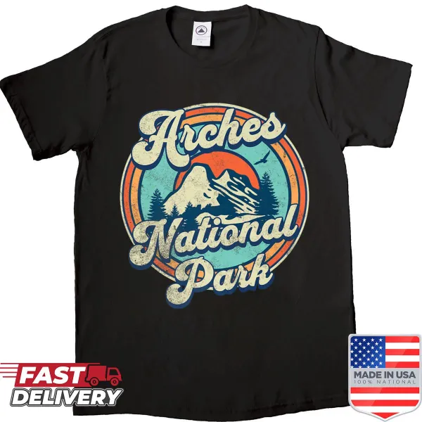Illustration inspired by Arches National Park on a T-shirt