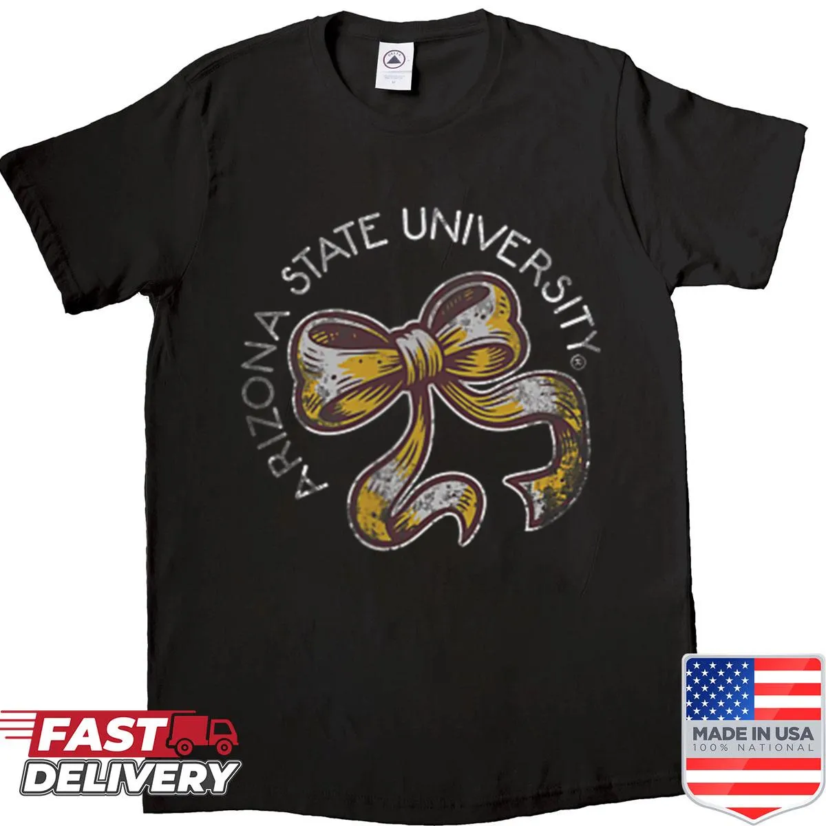 Cartoon design celebrating Arizona State Sun Devils on a shirt