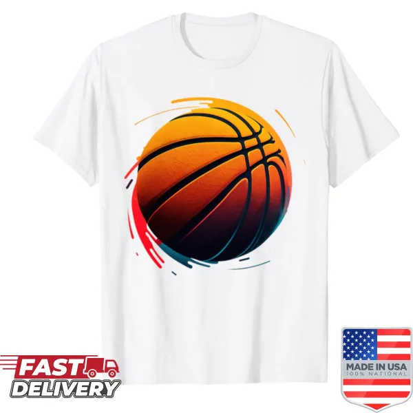 Illustration of a basketball with spots on a shirt