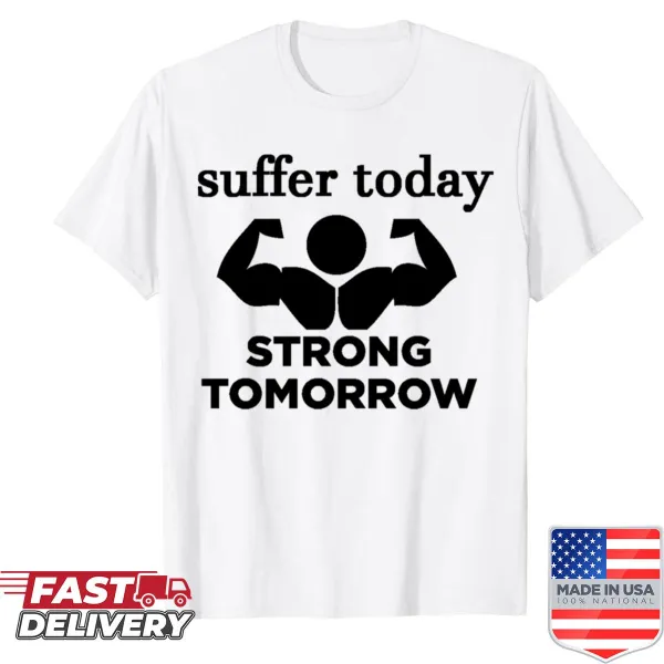 Inspirational typography on a black Be Strong shirt